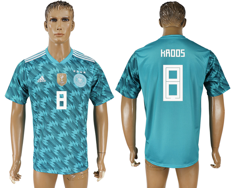 Maillot de foot coupe du monde 2018 ALLEMAGNE #8 KROOS BLEU.jpg